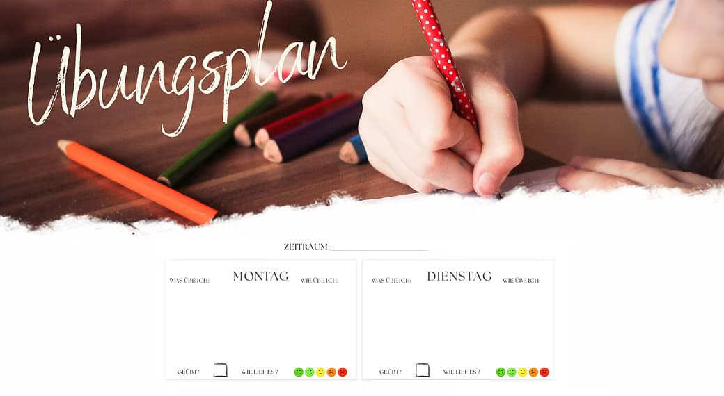 Banner für Übungsplan